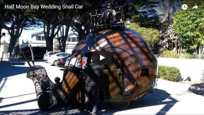 Half Moon Bay Wedding Snail Car Video - Click To Watch Video On YouTube