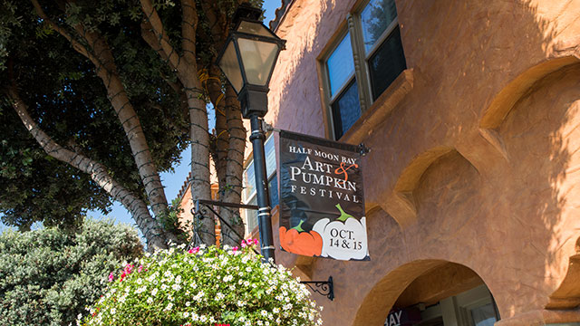 Half Moon Bay Art And Pumpkin Festival Poster In Downtown Half Moon Bay