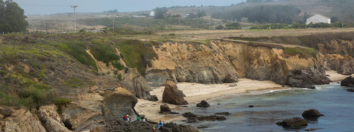 The Cliffs And Coastline Next To Pigeon Point Light Station