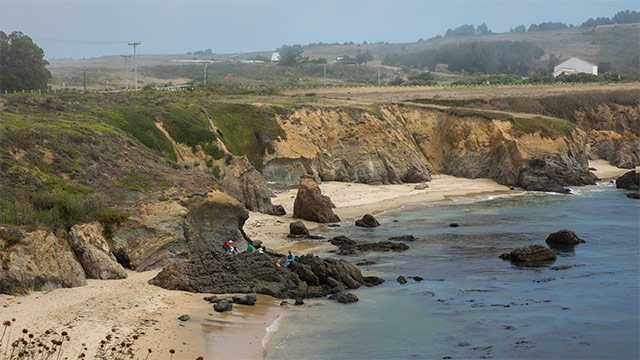 The Cliffs And Coastline Next To Pigeon Point Light Station