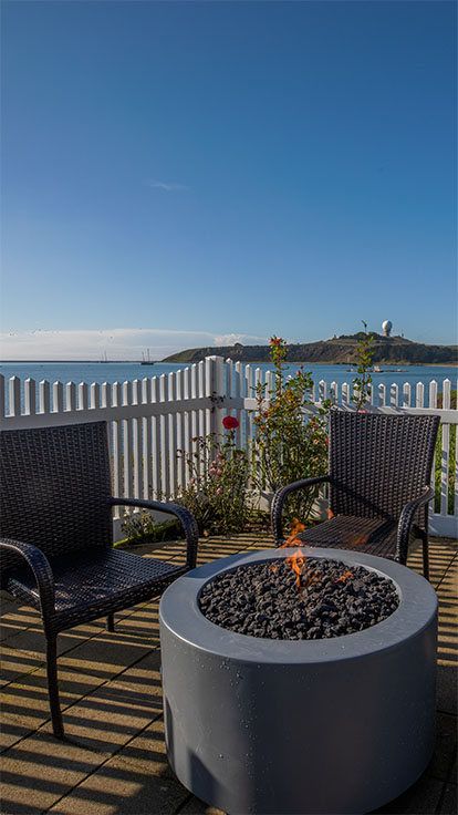The Fire Pit Overlooking The Ocean At Inn At Mavericks Half Moon Bay Hotel