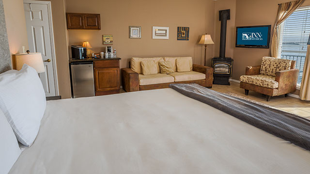 The Montara Room Sitting Area and Coffee Station