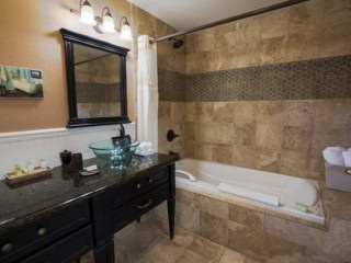 Flat Rock Bathroom With Soaking Tub