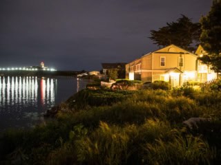 Inn at Mavericks Side View At Night
