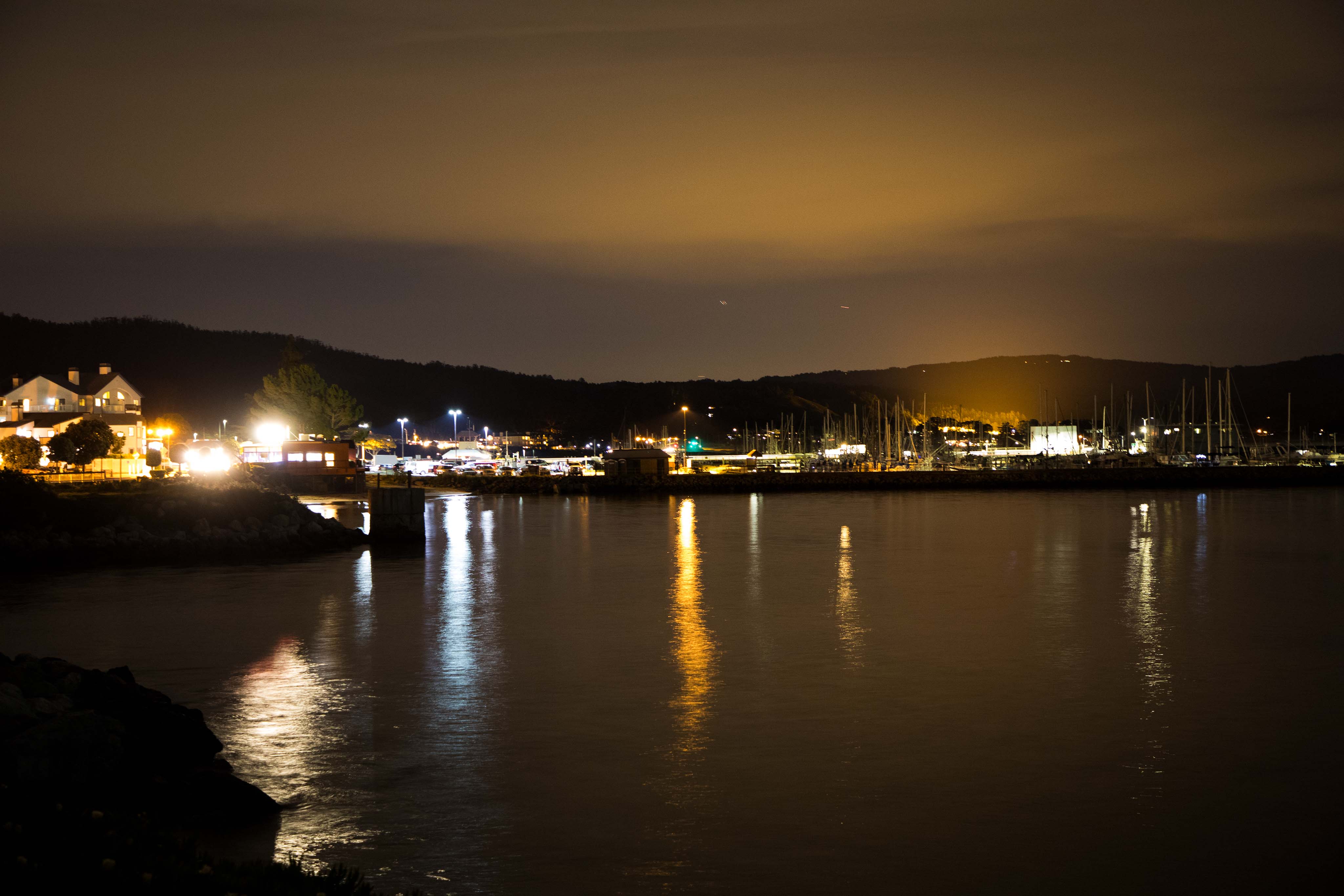 Princeton California Harbour At Night