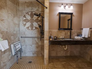 The Jetty Suite ADA Bahtroom With Shower At Inn at Mavericks